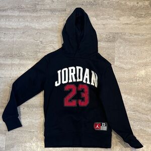 Jordan Black Hoodie with Red and White Details